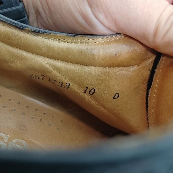Ease by Florsheim Black Lace Up Oxfords Made in Italy Size 10 D - Picture 3 of 9